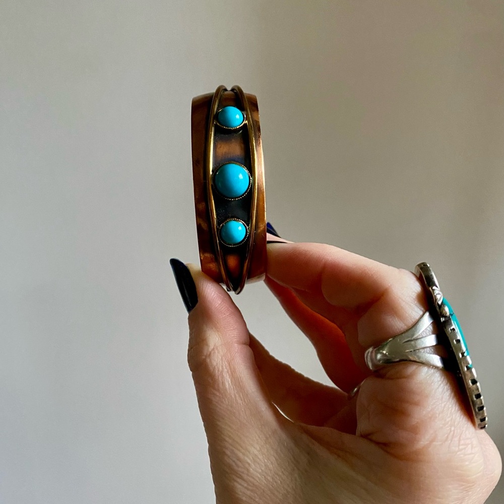 VTG Southwestern Copper & Turquoise cuff